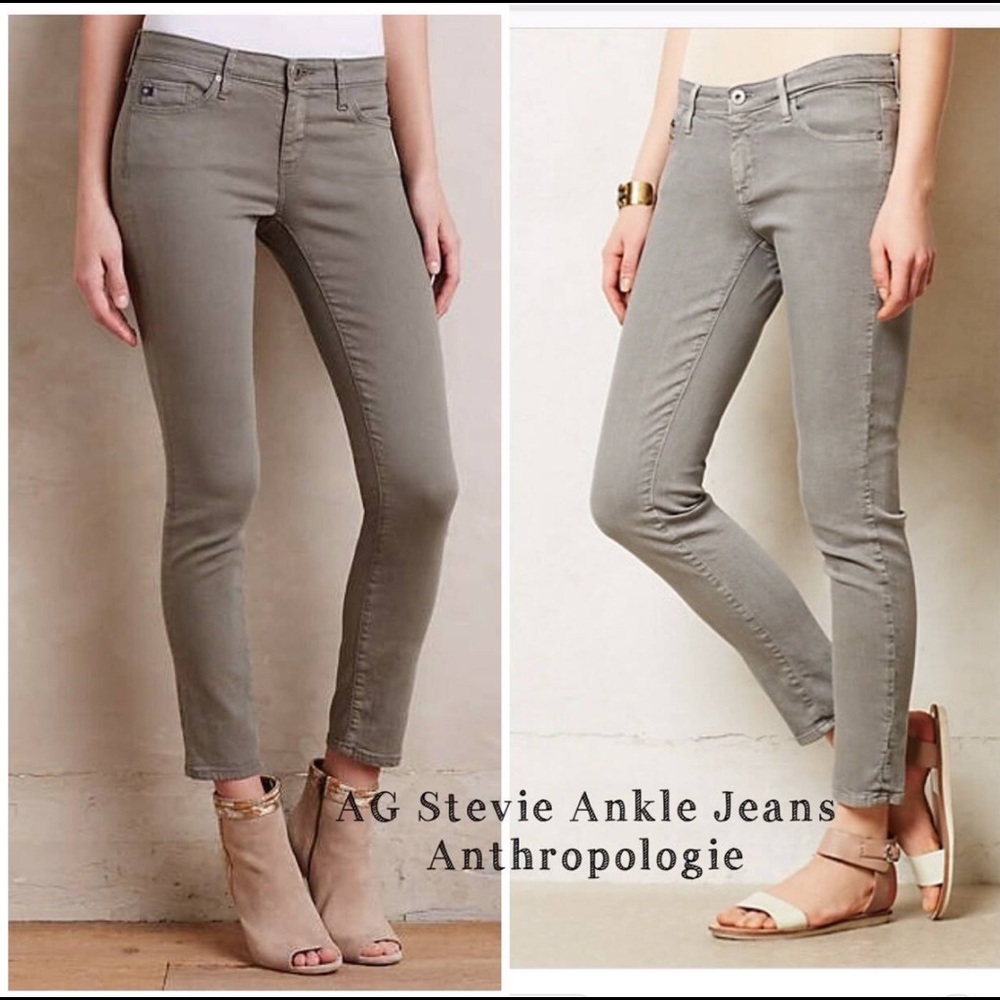 Anthropologie Stevie Ag Gray Jeans Gem